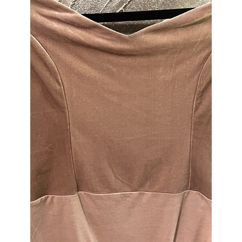 Light Pink Velvet Bodysuit Boho Glam Chic Party Top -Free Press -Size L -New - Picture 6 of 16